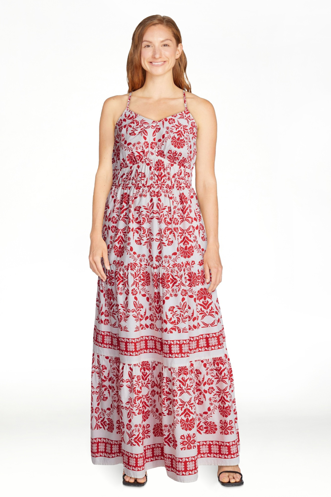 Time and Tru Women's Strappy Maxi Dress, Sizes XS-XXXL | Walmart (US)