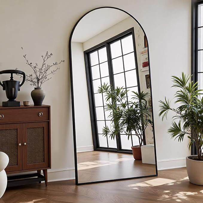 OGCAU Full Length Mirror, 71"x30" Arched-Top Floor Mirror, Wall Mounted Hanging or Leaning, Stand... | Amazon (US)