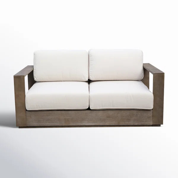 Hilde 65'' Acacia Outdoor Loveseat | Wayfair North America