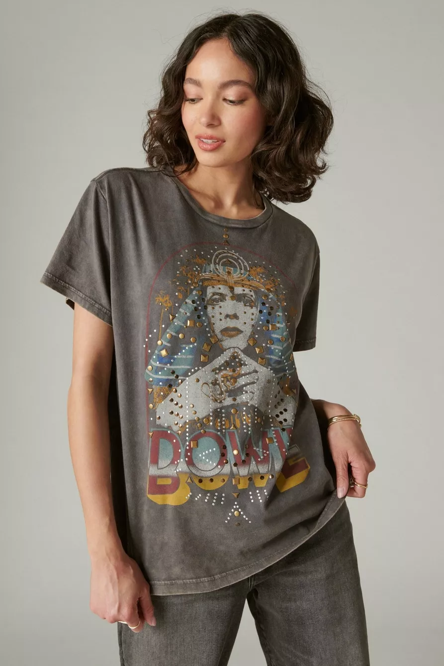 Lucky Brand Moon Embellished Cotton Graphic T-Shirt