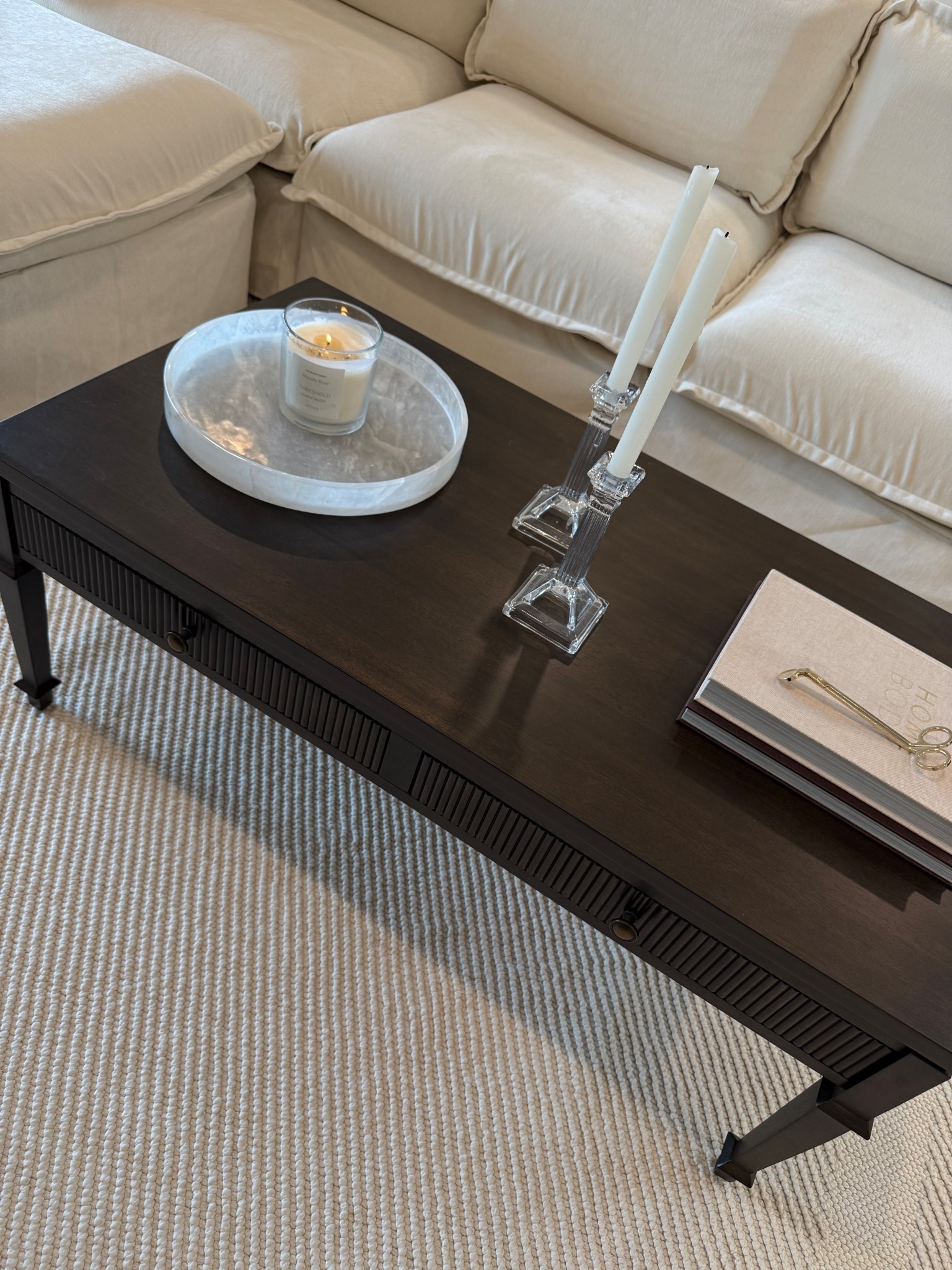 The most gorg & rich coffee table from Wayfair 🤍 #coffeetable #browncoffeetable 

#LTKHome