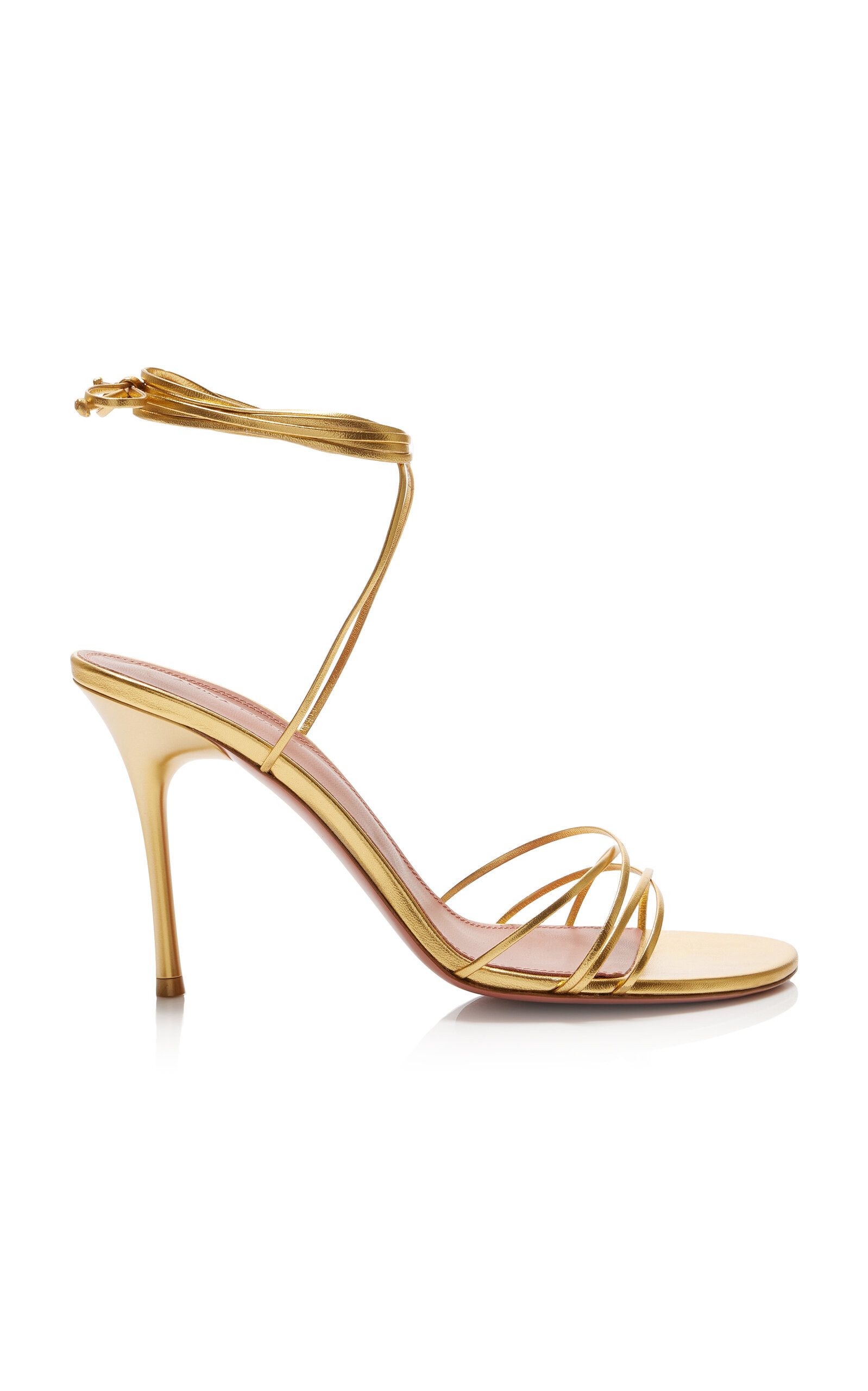 Lori Lace-Up Metallic-Leather Sandals | Moda Operandi (Global)
