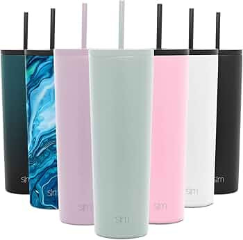 Simple Modern Insulated Tumbler with Lid and Straw | Iced Coffee Cup Reusable Stainless Steel Wat... | Amazon (US)