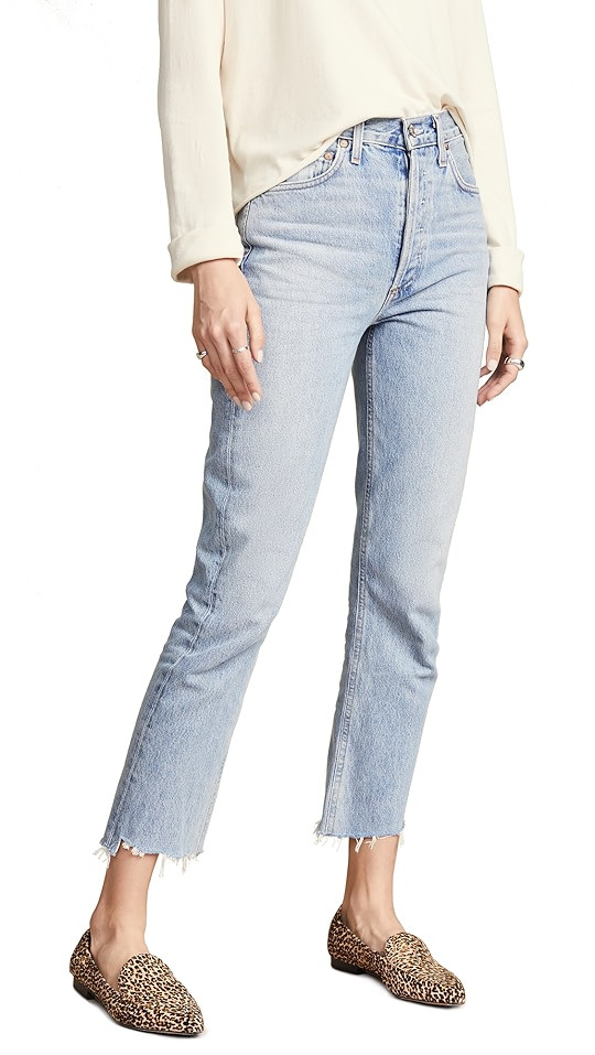 AGOLDE Riley High Rise Straight Crop Jeans | SHOPBOP | Shopbop