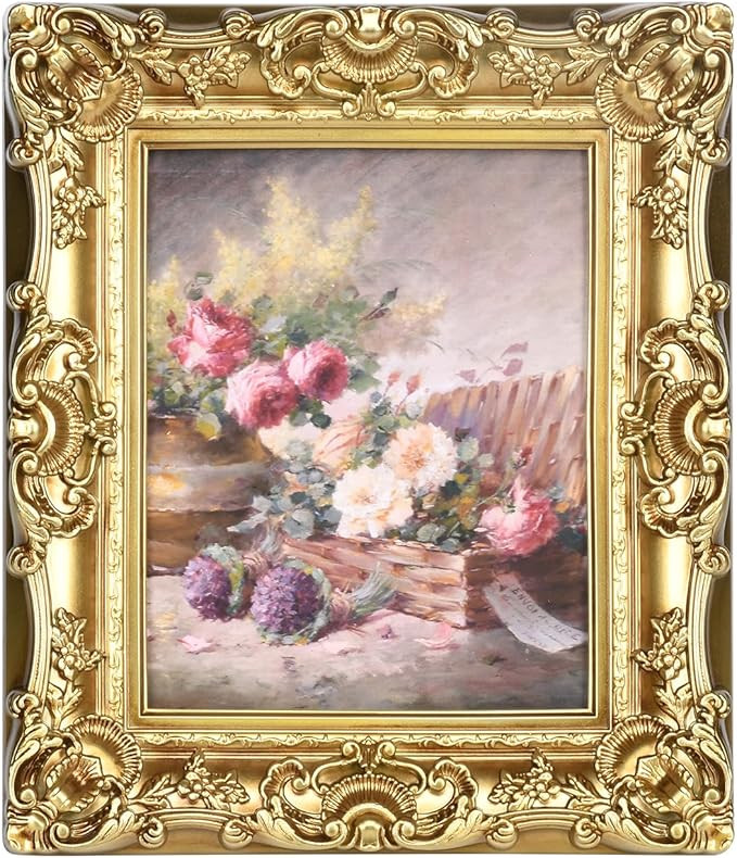 HAOYUANFRAME Vintage Picture Frame 10x12 Inch Gold Antique Photo frame with Acrylic Glass for Pho... | Amazon (US)