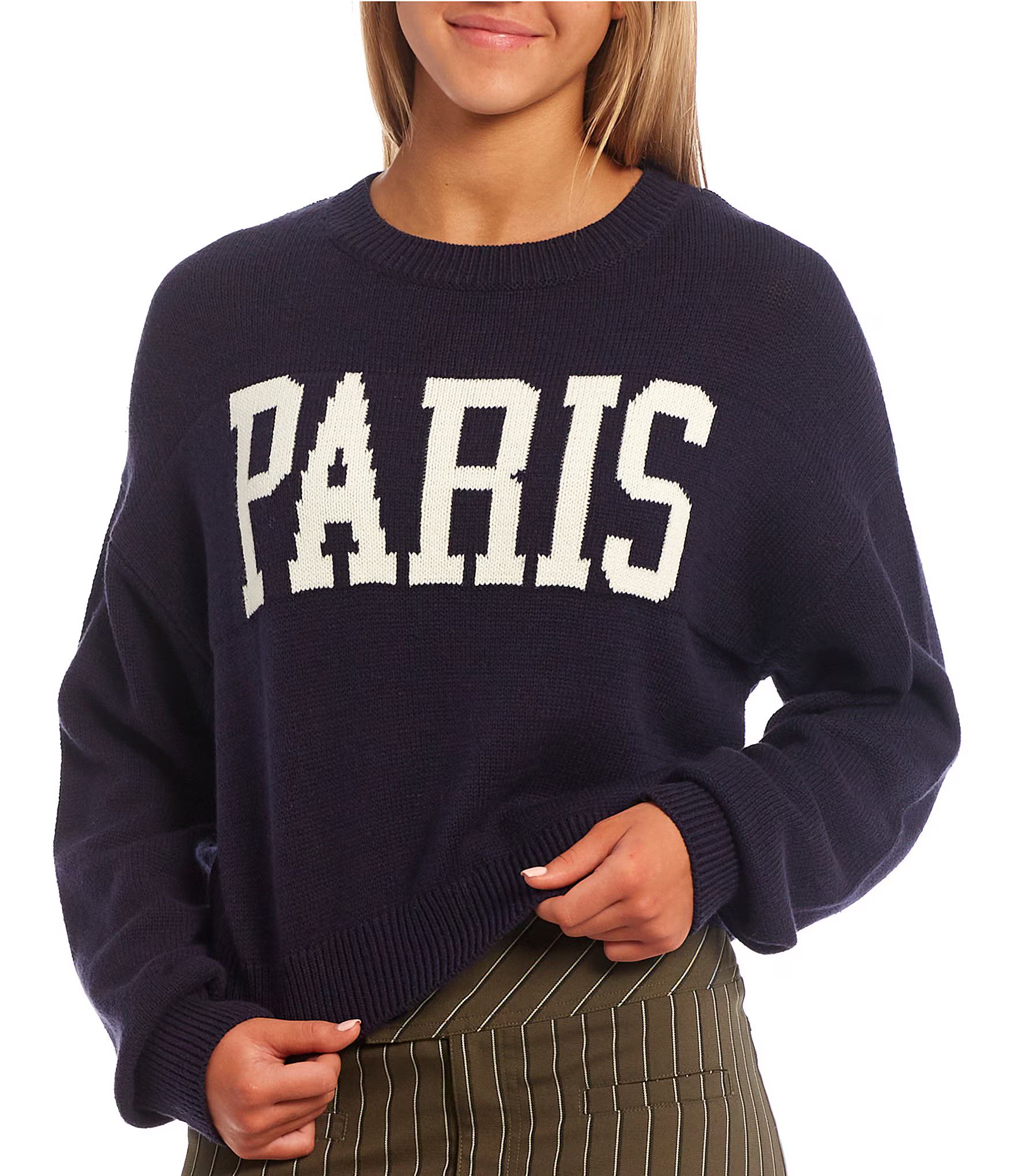 Paris Crew Neck Sweater | Dillard's