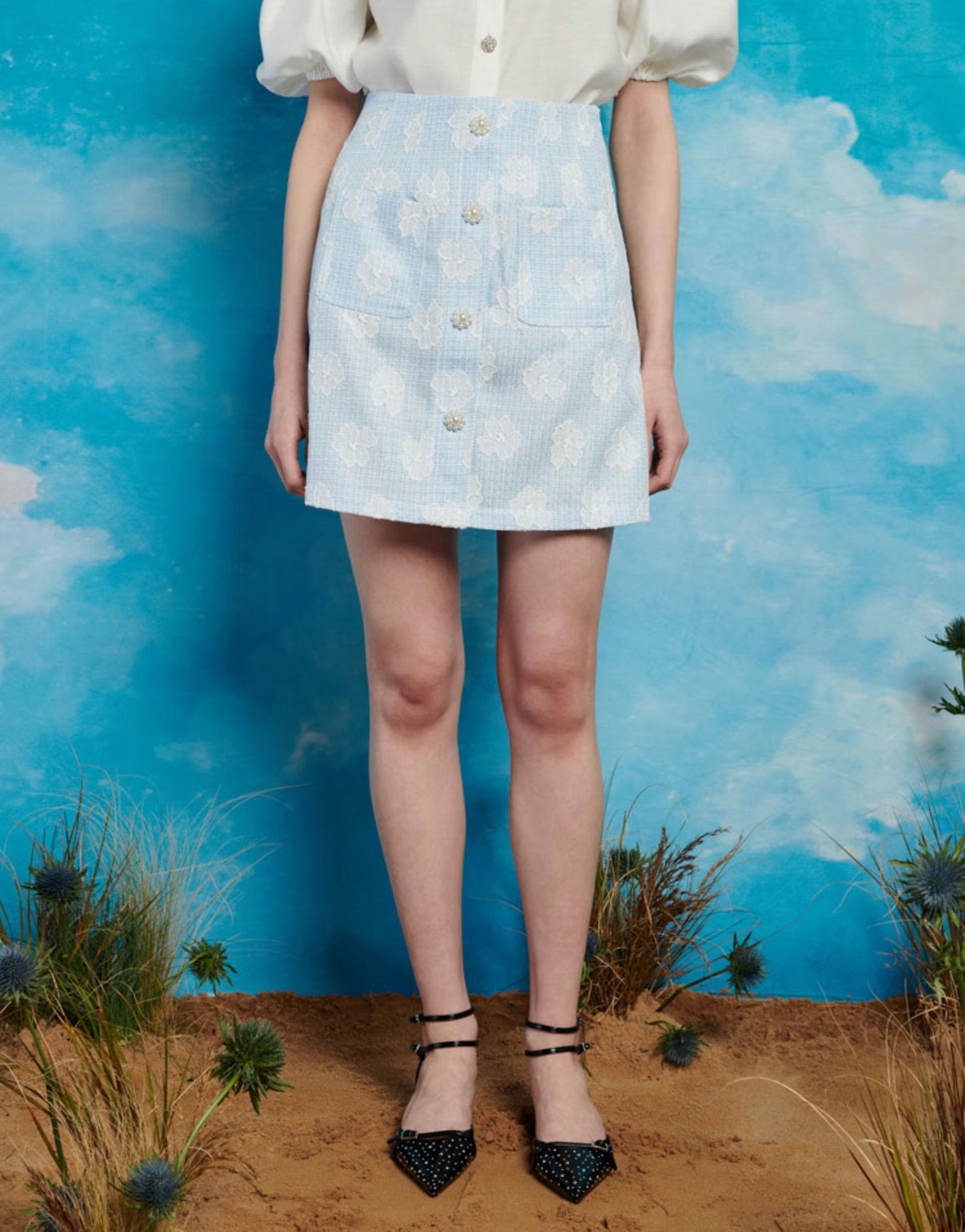 Sister Jane boucle jacket & skirt co-ord in blue | ASOS (Global)