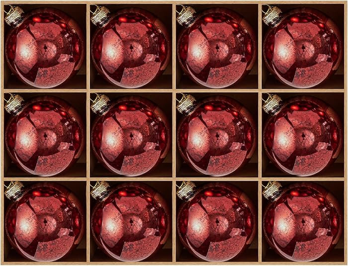 DN DECONATION Christmas Tree Decorative Hanging Ornaments, Red Mercury Glass Ball Set, 3.14” Tr... | Amazon (US)