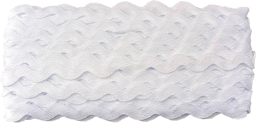 Rick Rack Trim 6mm 25 Yards Wave Bending Fringe Trim for Sewing Accessories Craft (White, 6mm, 26... | Amazon (US)