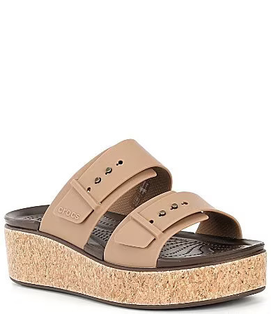 Crocs Brooklyn Cork Buckle Platform Sandals - 8 | Dillard's