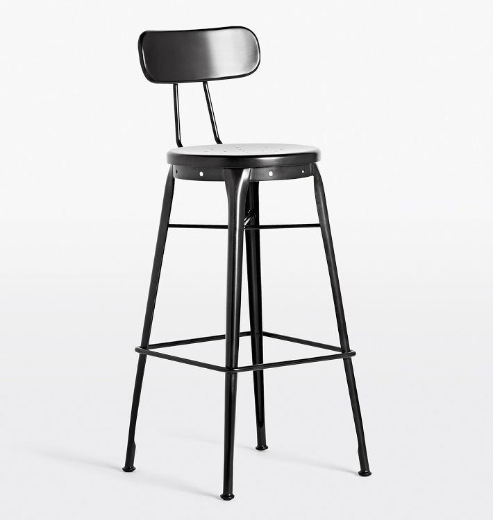 Cobb Indoor/Outdoor Bar Stool with Back | Rejuvenation