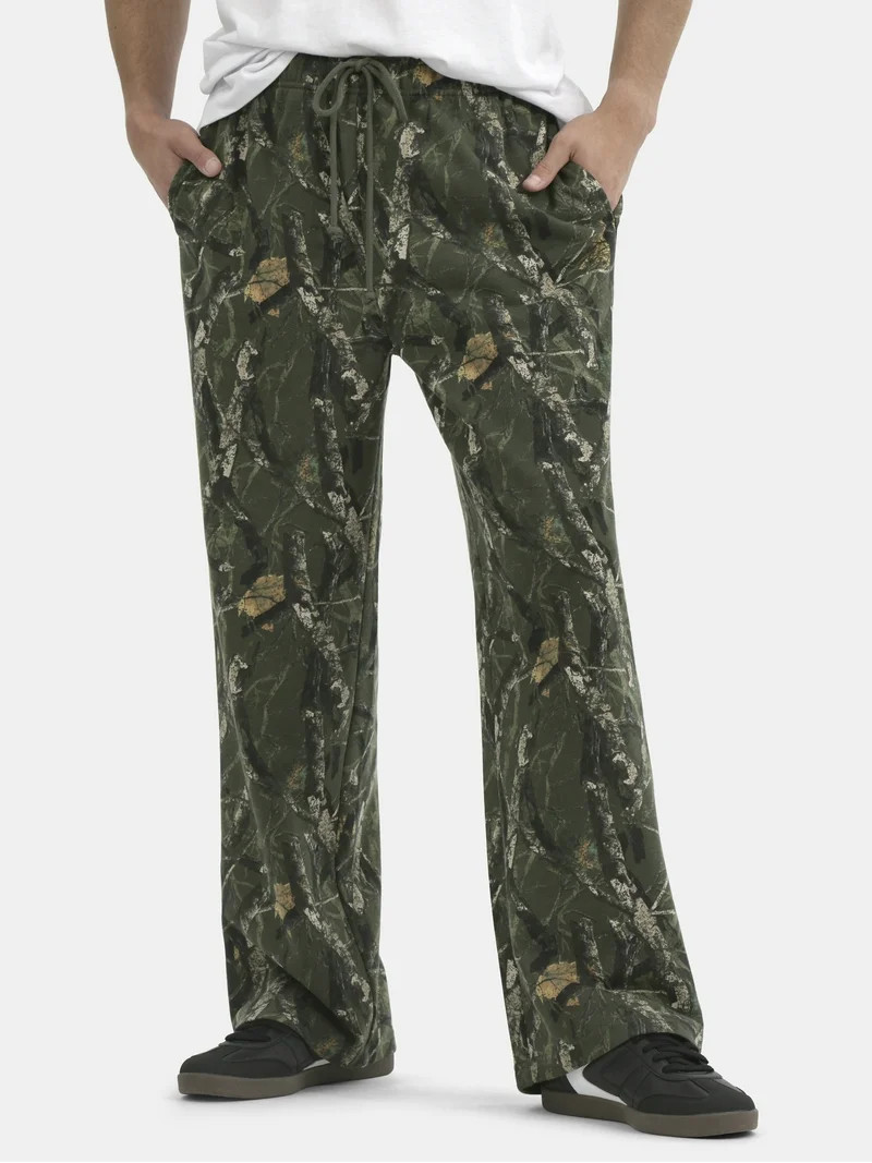No Boundaries Soft Fleece Vintage Inspired Straight Sweatpants, Men's and Big Men's - Walmart.com | Walmart (US)