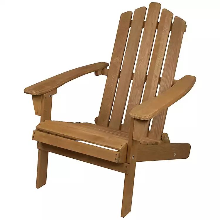 Natural Folding Outdoor Adirondack Chair | Kirkland's Home