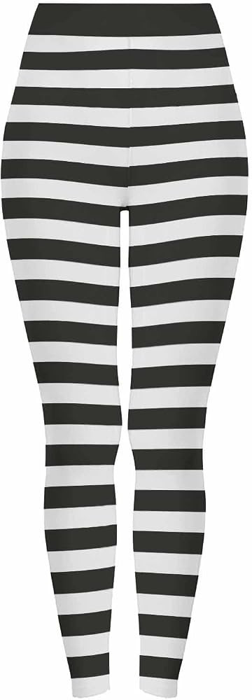 HGps8w Women's Striped Halloween Tights High Waisted Ankle Length Leggings Stretchy Soft Running ... | Amazon (US)