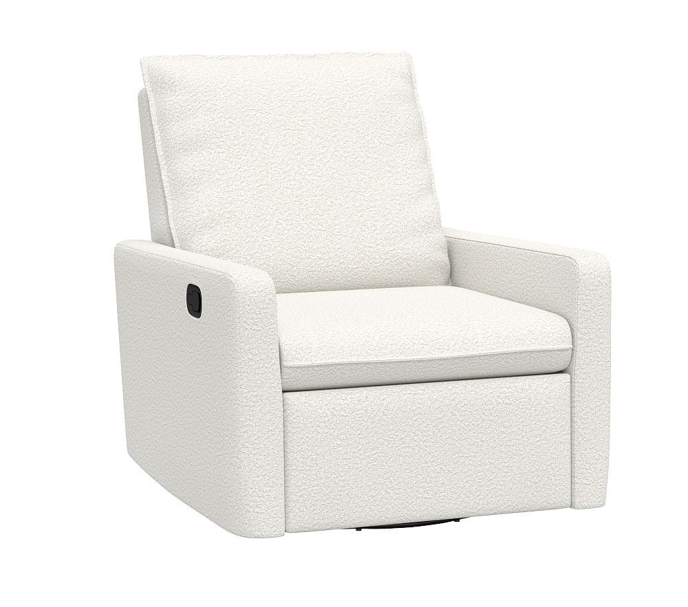 Paxton Swivel Glider & Recliner, Brushed Boucle, Ivory | Pottery Barn Kids