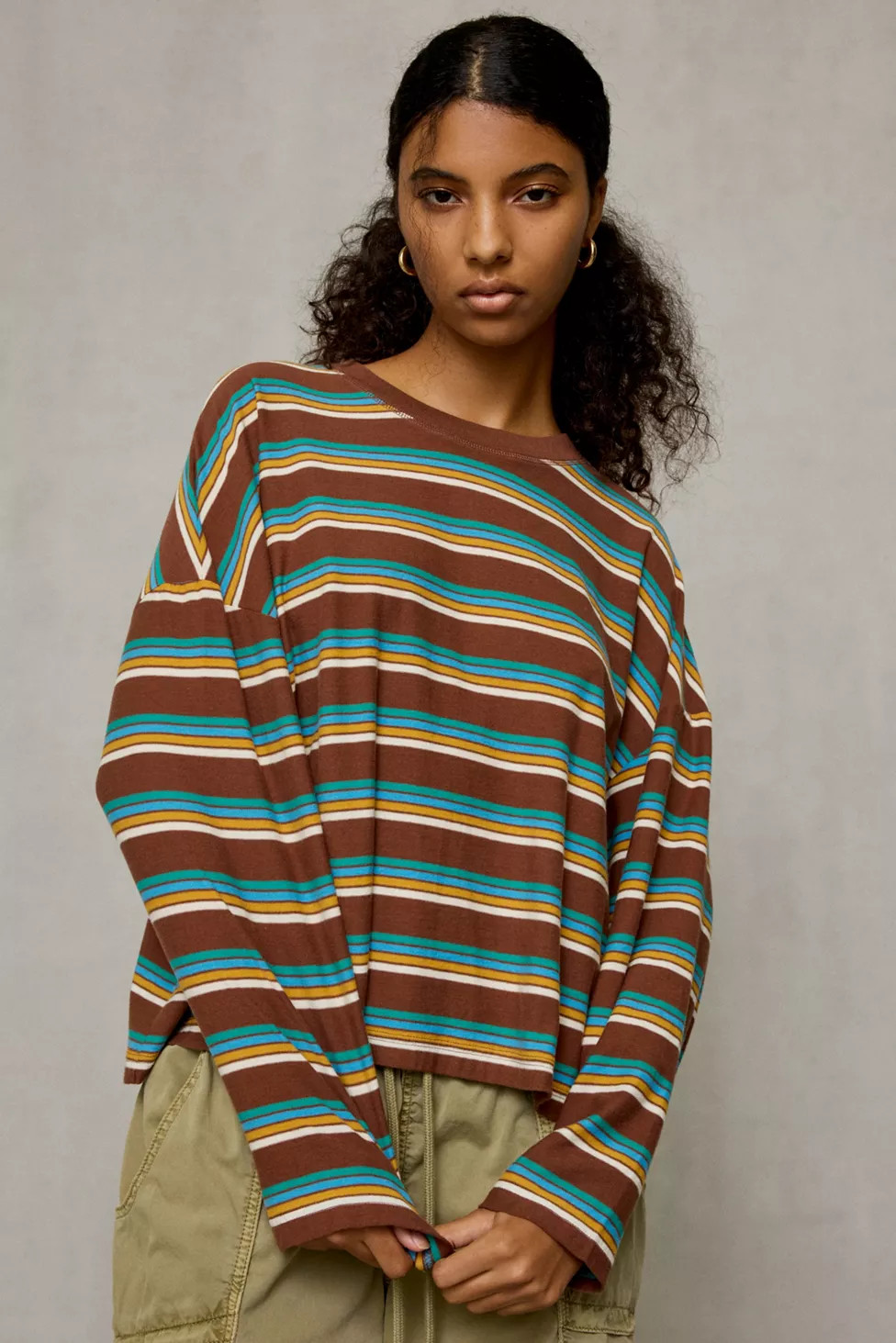 BDG Boxy Long Sleeve Spill The Tee | Urban Outfitters (US and RoW)