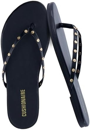 CUSHIONAIRE Women's Confetti Studded Flip Flop Sandals | Amazon (US)