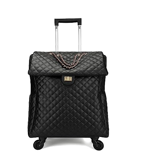 feilario 20in Leather Softside Underseat Carry on Suitcases Travel Duffel Bag with 4-rolling Spin... | Amazon (US)