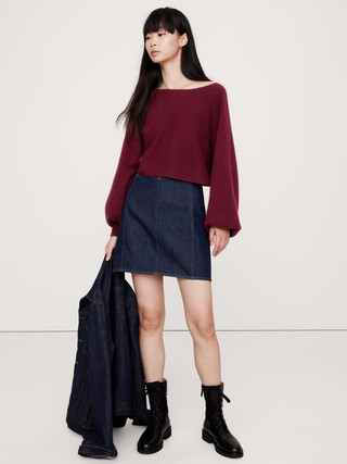Midweight Cashmere Cropped Sweater | Banana Republic (US)