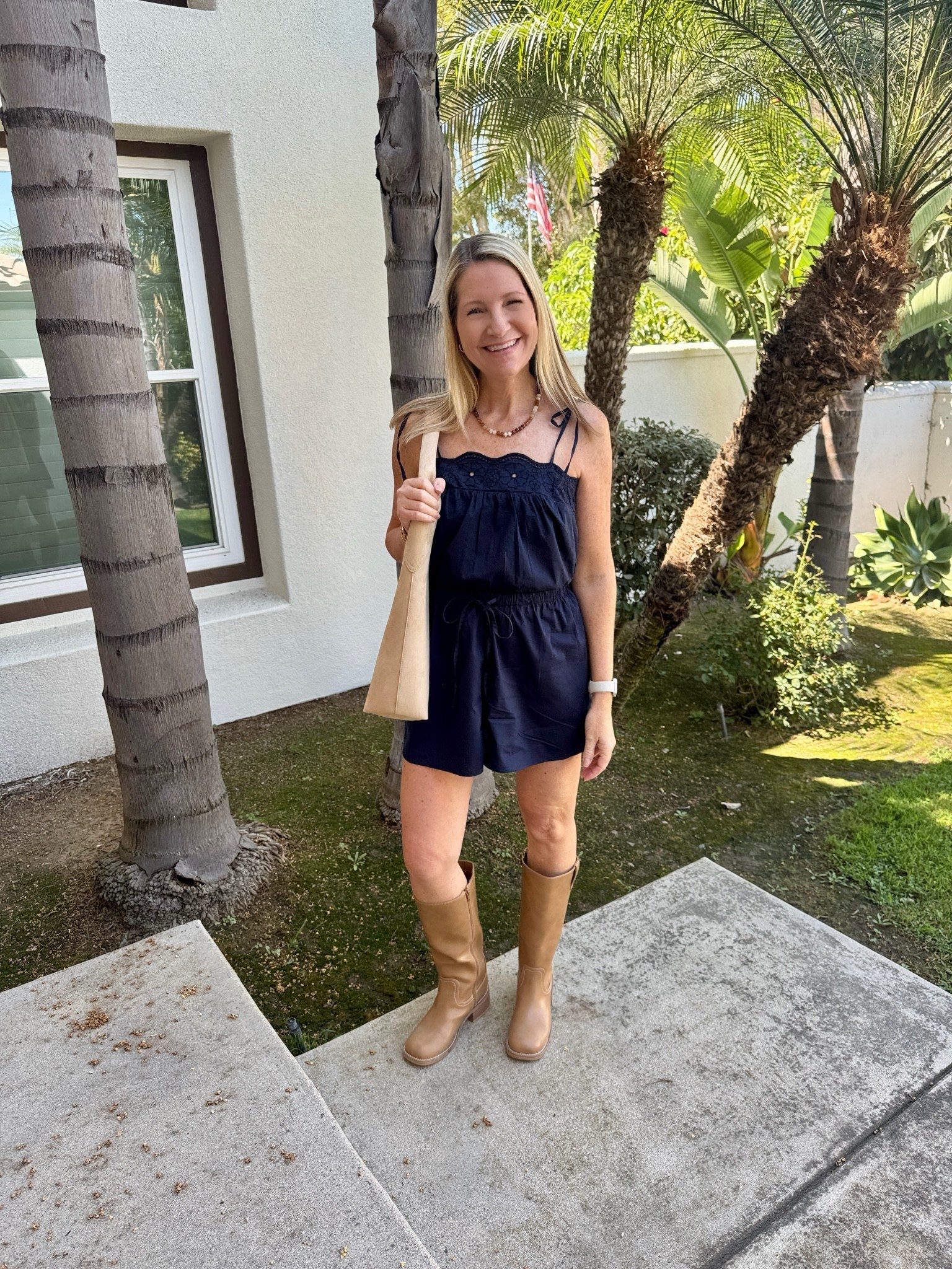 Friday Finds! This time of year is a great time to grab summer finds on sale that can transition into Fall and still be worn next year. This Old Navy romper is almost sold out but I linked similar options. 

My boots, purse and beaded necklace are all from Target and great pieces to start introducing some Fall color.

#LTKootd #LTKSaleAlert #LTKSeasonal