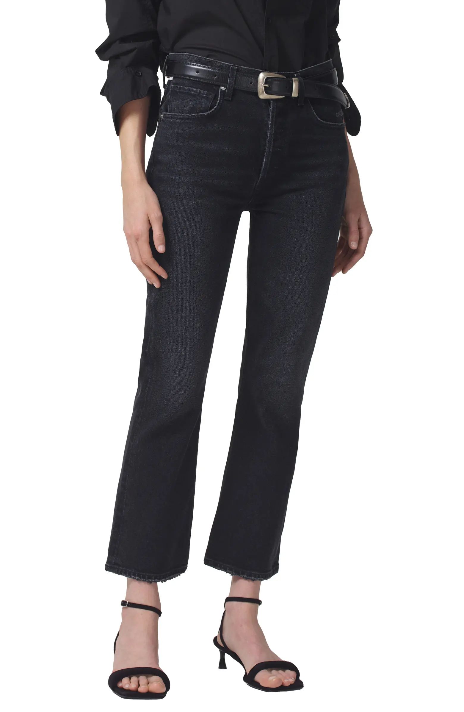 Isola Frayed Crop Bootcut Jeans | Nordstrom