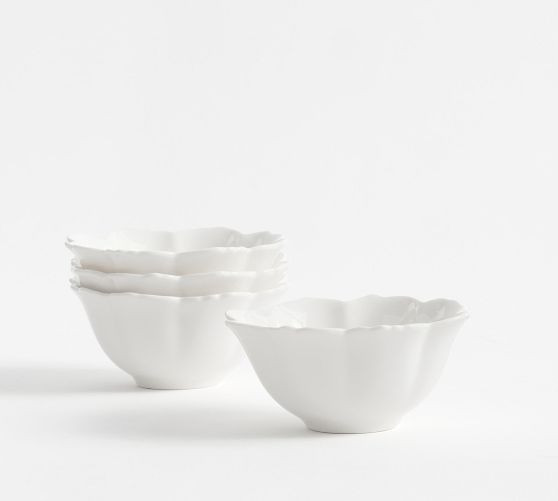 Figural Blossom Stoneware Snack Bowls - Set of 4 | Pottery Barn (US)