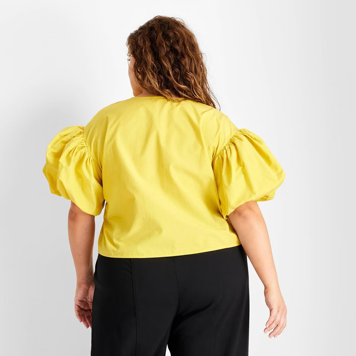 Women's Puff Short Sleeve Top - Future Collective Yellow | Target