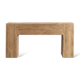 EM Wabi-Sabi Rustic Natural Reclaimed Wood Console Table | Eternity Modern