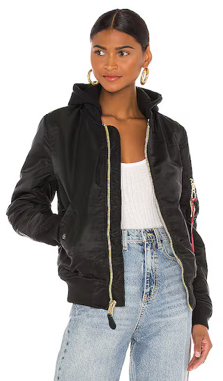 MA-1 Natus Jacket in Black & New Silver Lining | Revolve Clothing (Global)