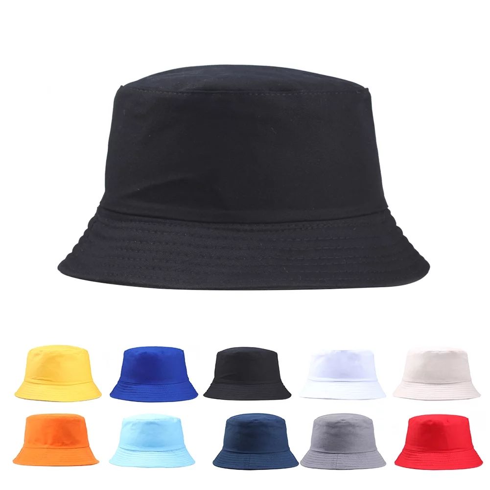 Windfall Unisex Bucket Hat Sun Hat Solid Color Hip Hop Fisherman Cap for Women Men UV protection | Walmart (US)