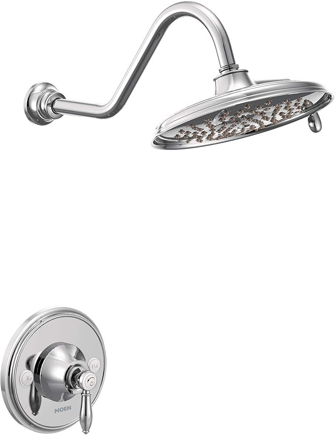 Moen TS32102 Weymouth Posi-Temp Shower Trim Kit including 9-Inch 2-Spray Rainshower, Valve Requir... | Amazon (US)
