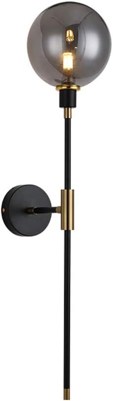 KCO Lighting 1-Light Sconces Wall Light Gold Black Modern Wall Mounted Sconce Globe Glass Shade W... | Amazon (US)
