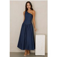 Indigo Dreams One Shoulder Maxi Dress Denim | Hello Molly (US)