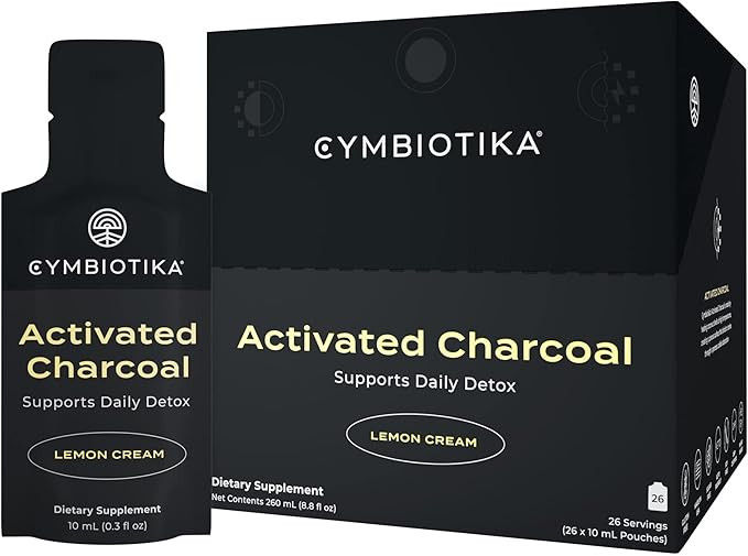 CYMBIOTIKA Activated Charcoal Liquid Supplement with Vitamin E, Gut Health & Digestive Support fo... | Amazon (US)