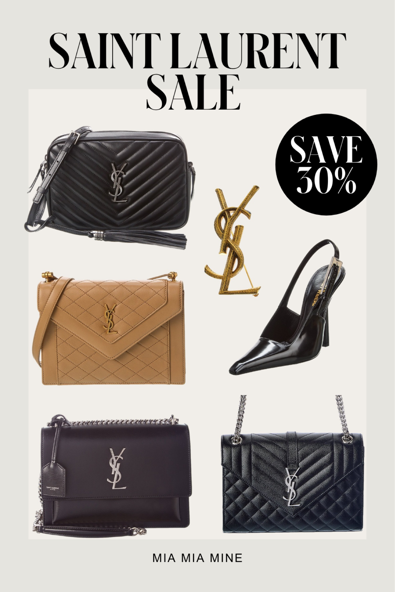 Saint Laurent bags and shoes on sale
Save 30% for cyber Monday 

#LTKitbag #LTKCyberWeek #LTKsalealert