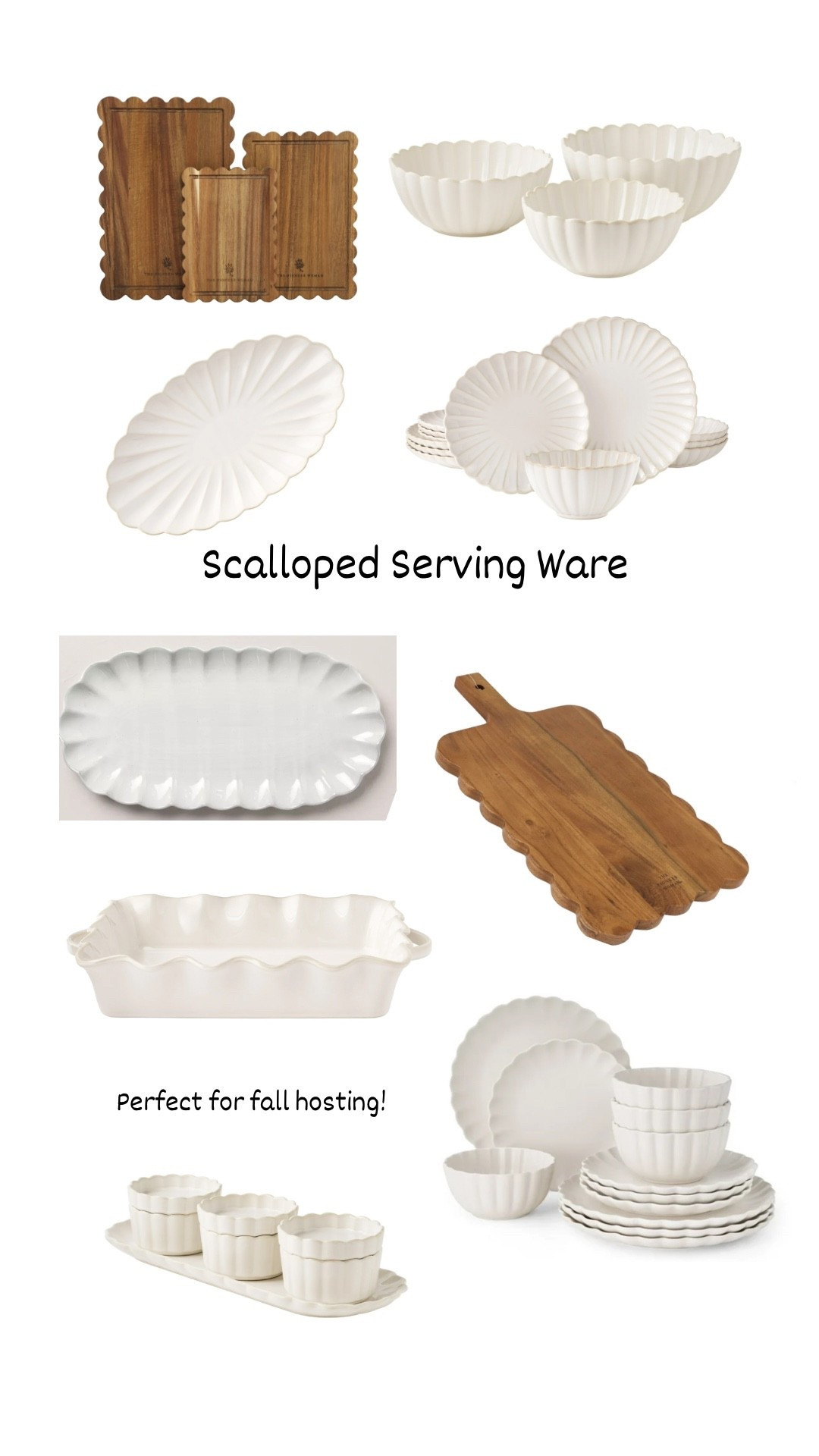 Scalloped dinnerware and serving ware for fall! 

#LTKStyleTip #LTKHome #LTKU
