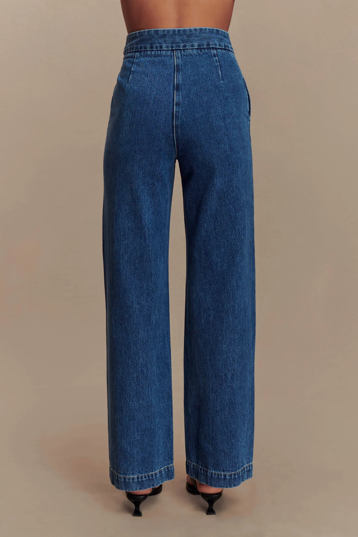 Wide Leg Denim Jeans - 90'S Blue | MESHKI US