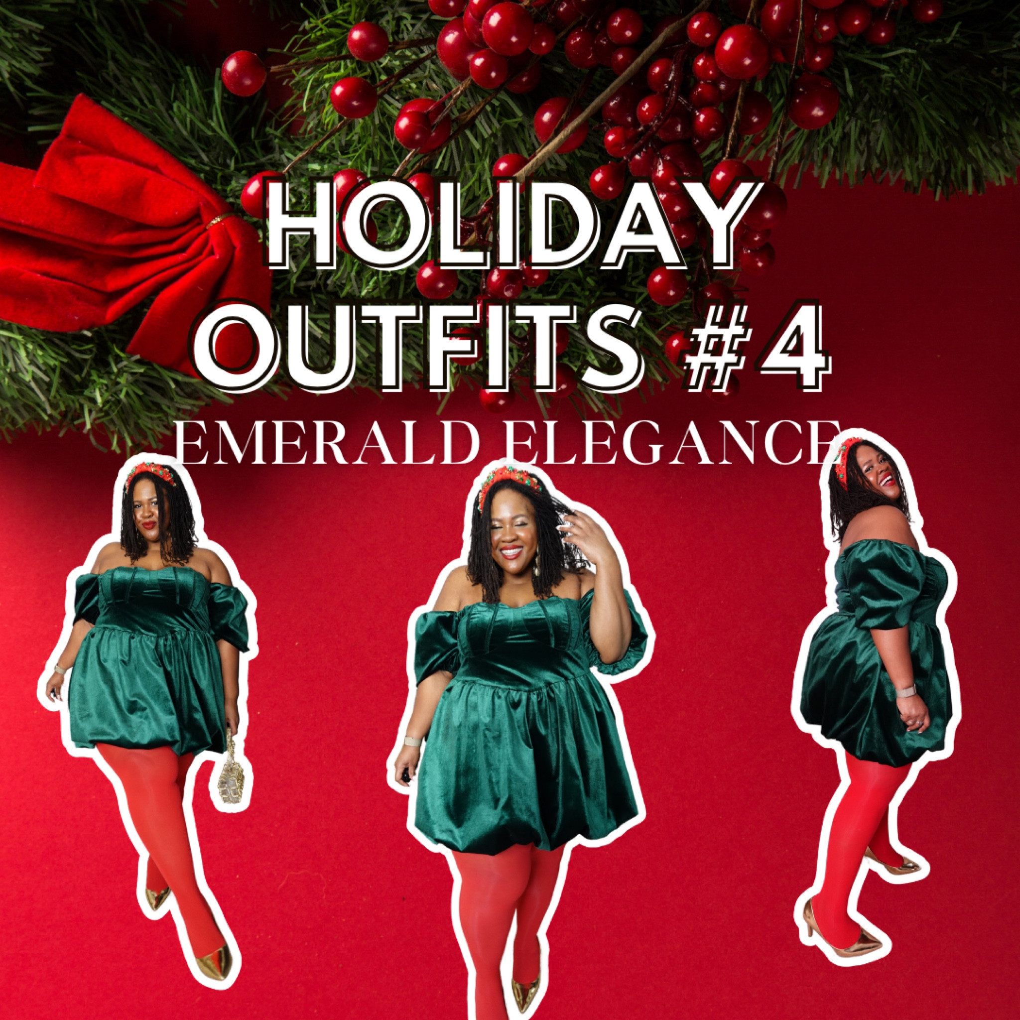 Feel like a gift in this emerald green bubble dress (size 24) paired with red tights (5X/6X). This is the ULTIMATE holiday outfit! Perfect for family gatherings or Christmas Eve. 

The bubble dress is low in stock so I've linked to a worthy alternative. Either way, it's definitely a standout look for the holiday season! 

#LTKHoliday #LTKParties #LTKPlusSize