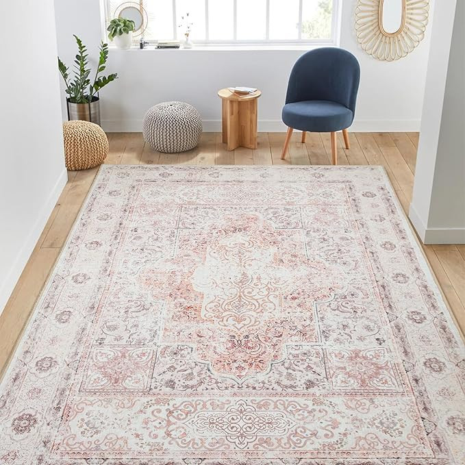BESTSWEETIE 6x9 Area Rugs for Living Room Area Rug 6x9 Living Room Washable Rugs 6x9 Vintage Rug ... | Amazon (US)
