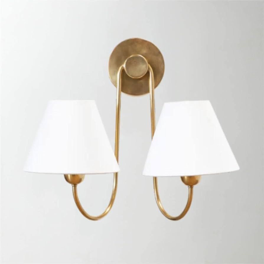 Double Swoop Sconce, Wainwright Double Swoop Sconce, 17.5" w x 9.5" d x 14" h (Brass) | Amazon (US)