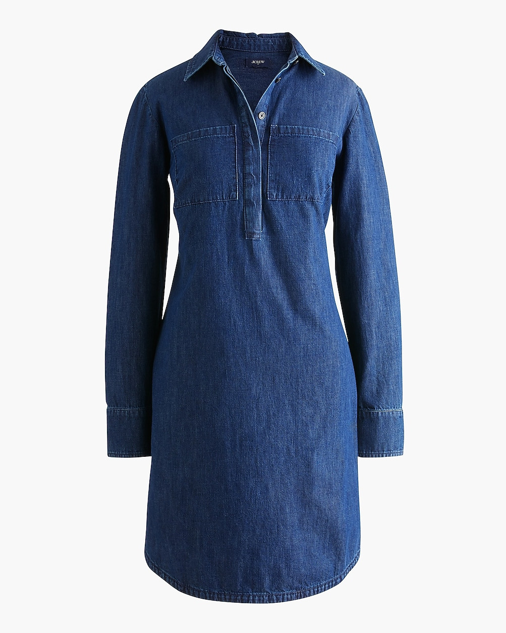 Long-sleeve chambray shirt-dress | J.Crew Factory