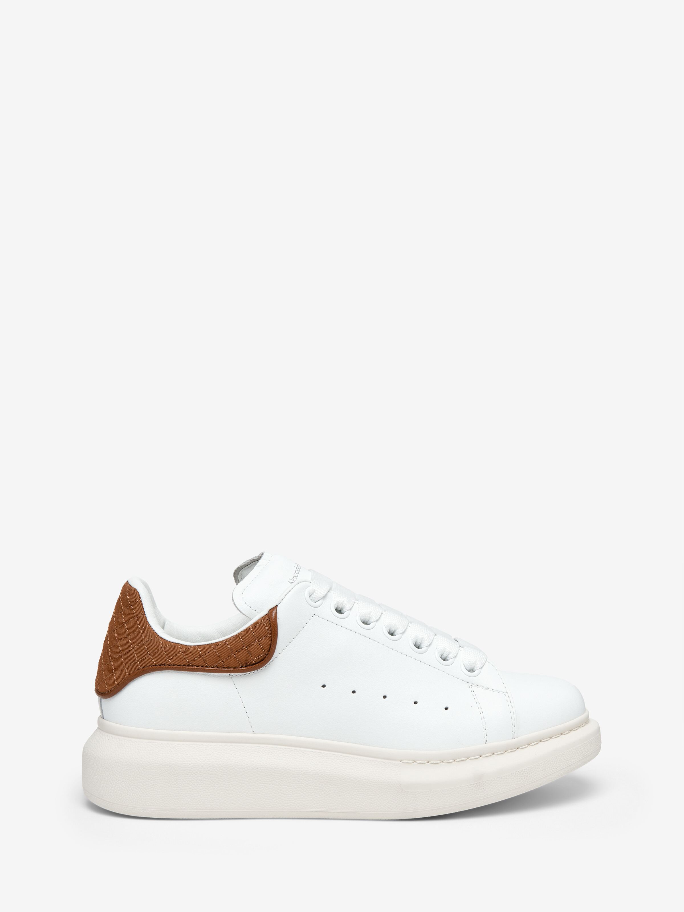 Women's Oversized Sneaker in White/Tan | Alexander McQueen