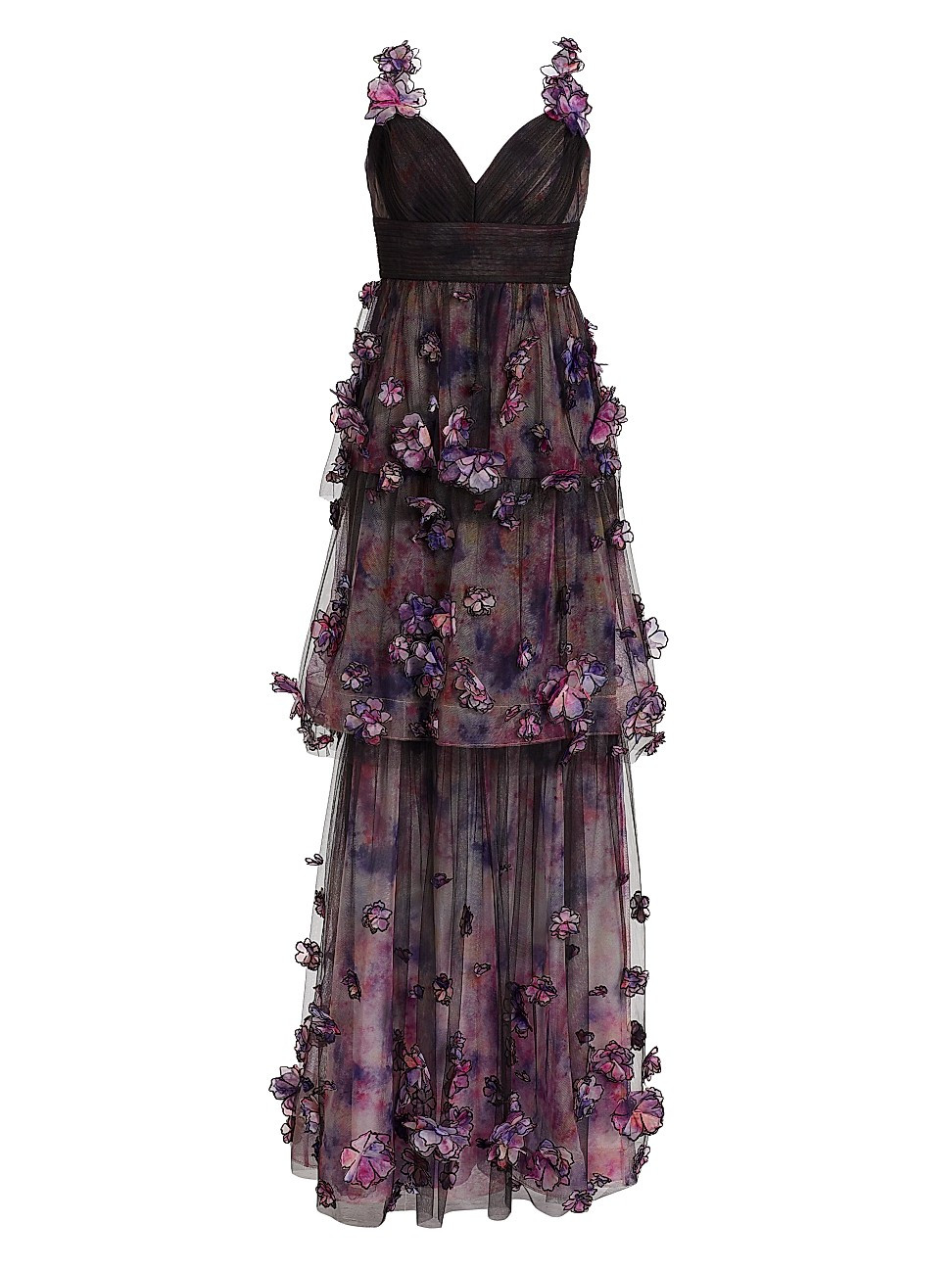 Floral Tiered Gown | Saks Fifth Avenue