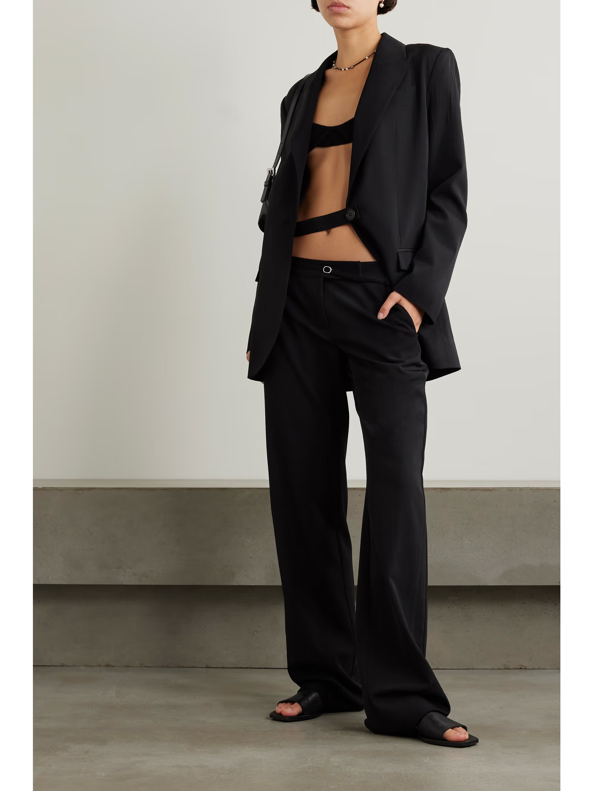 + NET SUSTAIN belted stretch wool-twill blazer | NET-A-PORTER (US)