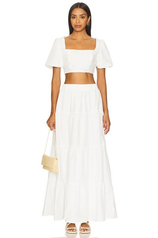 MORE TO COME Braline Maxi Skirt in White from Revolve.com | Revolve Clothing (Global)