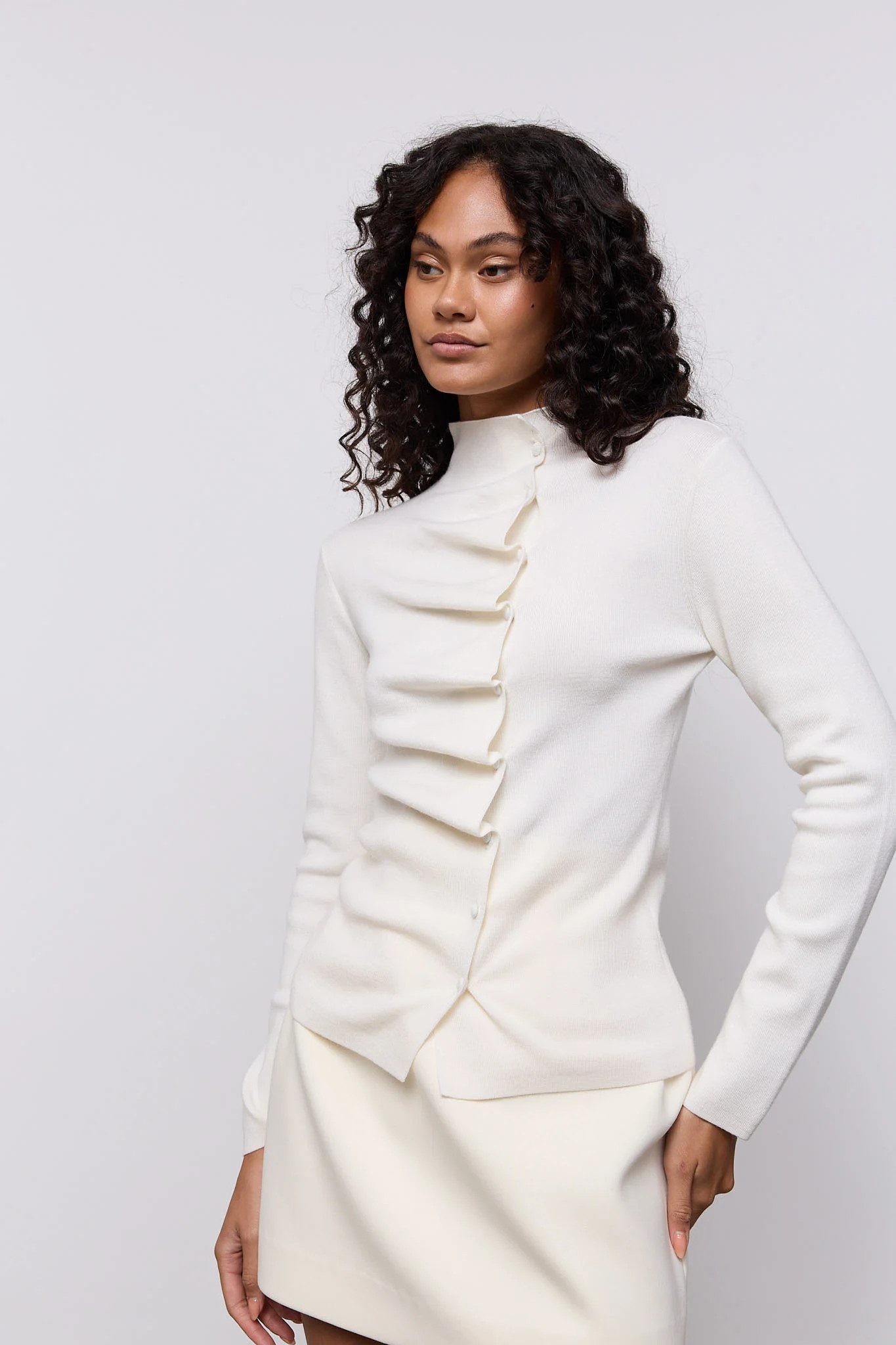 Wool Pleated Top | Odd Muse