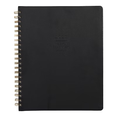 russell+hazel 2023 Planner 9.125"x11.25" Weekly Spiral Bound Black Vegan Leather | Target