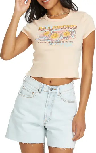 Billabong Hibiscus Cotton Graphic Baby Tee | Nordstrom | Nordstrom