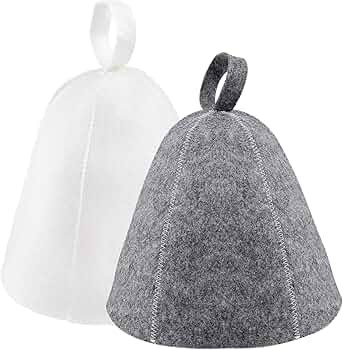 Framendino, 2 Pack Sauna Hat Wool Cap for Men Women Bath Accessories | Amazon (US)