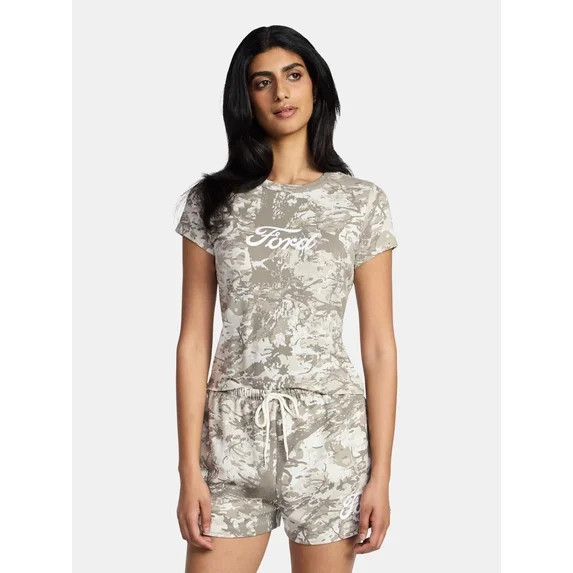 Ford Women's Forest Camo Graphic Tee with Short Sleeves, Sizes XXS-XXL | Walmart (US)